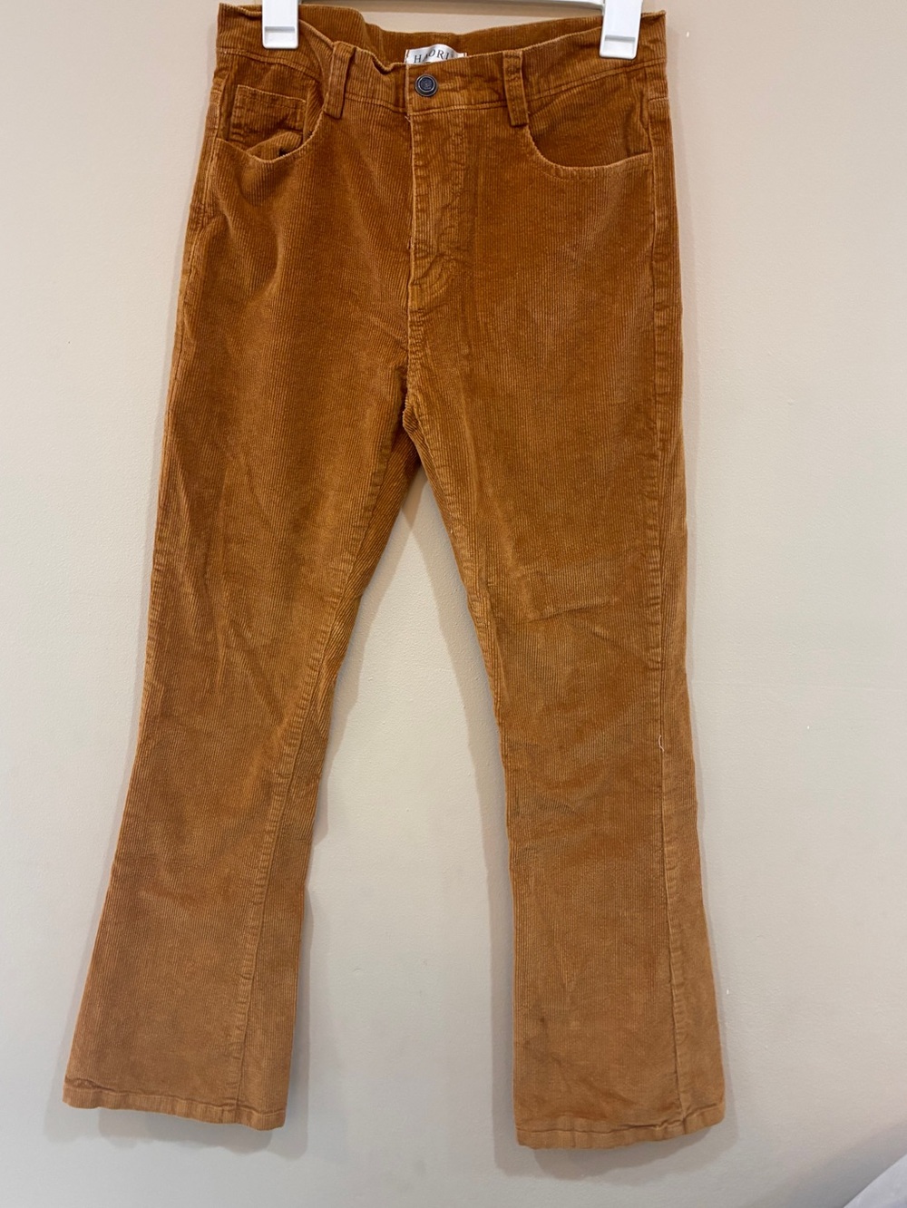HAORUN‎ Corduroy wide leg pants in camel brown